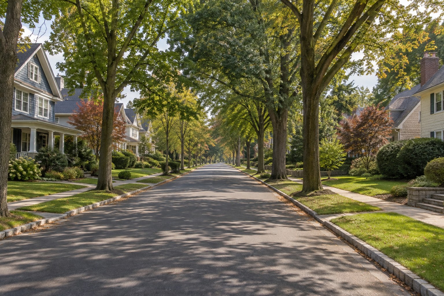 A South Orange, New Jersey residential street, illustrative